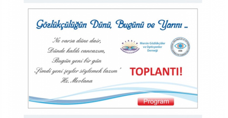 Gözlükçünün Dünü, Bugünü Ve Yarını Toplantı Programı