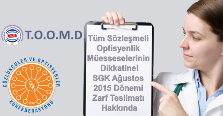 SGK Ağustos 2015 Dönemi Zarf Teslimatı!