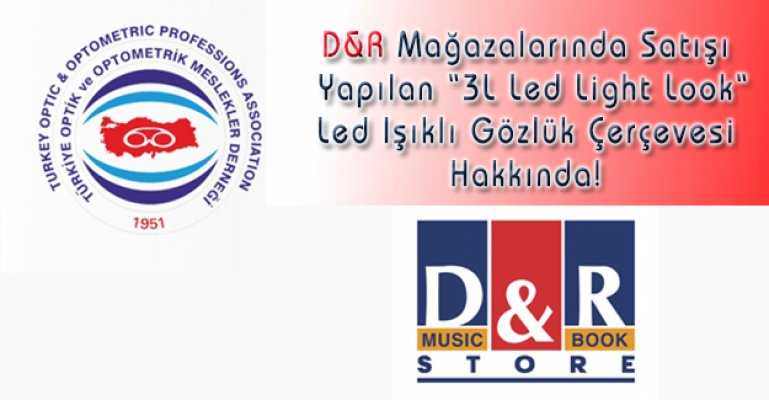 D&R Mağazalarında Satışı Yapılan ''Led Işıklı Gözlük Çerçevesi''