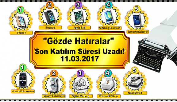 "Gözde Hatıralar" Yarışma Başvuru Süresi Uzatıldı!