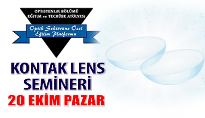 Kontak Lens Semineri- 20 Ekim Pazar