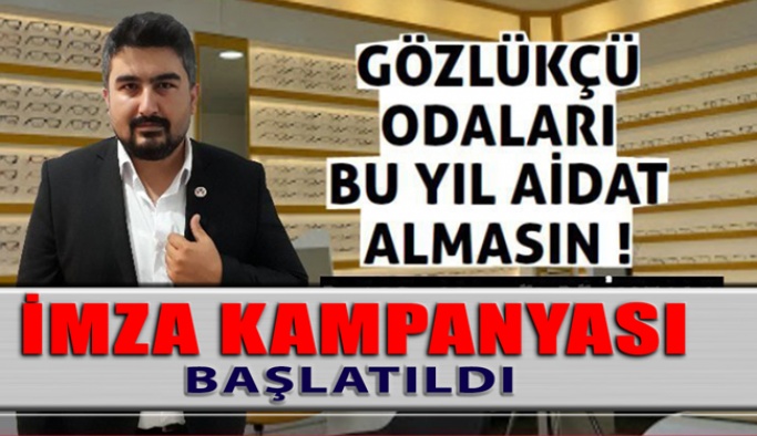 Gözlükçü Odaları 2020 Yılında Aidat Almasın Kampanyası Başlatıldı