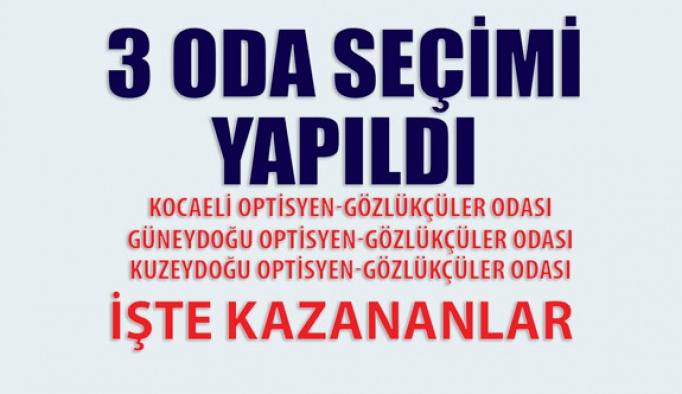 3 Bölgede Oda Seçimleri Yapıldı. İşte Kazananlar