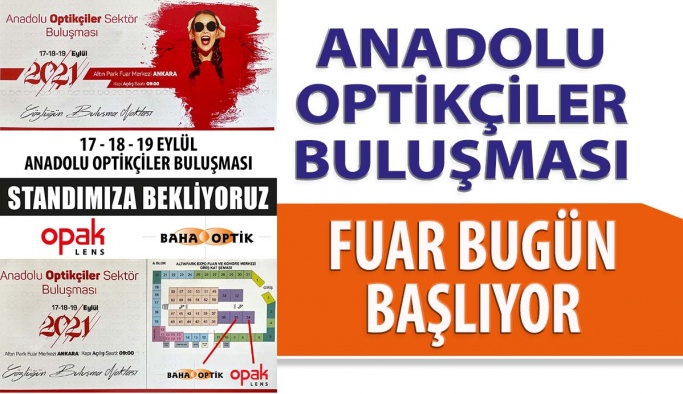 Anadolu Optikçiler Sektör Buluşması Başlıyor