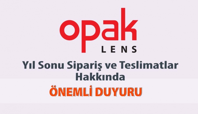 Yıl Sonu Sipariş ve Teslimatlar Hakkında Önemli Duyuru