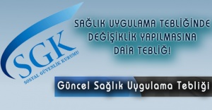 SUT Tebliğinde Değişiklik!