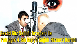 Gezici göz sağlığı araçları ile yaklaşık 4 bin kişiye sağlık hizmeti verildi!