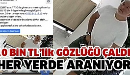 Gözlük hırsızı kameralara takıldı!