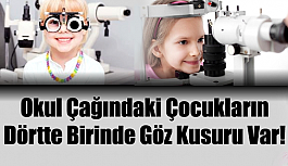 Okul Çağındaki Çocukların Dörtte Birinde Göz Kusuru Var!