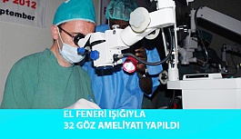 El Feneri Işığıyla 32 Göz Ameliyatı Yapıldı