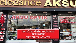 “En Güzel Vitrini Seçiyoruz” Yarışması: Aksu Optik-Merzifon /Amasya