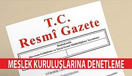 Meslek Kuruluşlarına Denetleme- 5 Numaralı Kararname