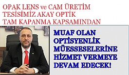 “SOKAĞA ÇIKMA KISITLAMASINDAN MUAF YERLER VE KİŞİLER LİSTESİ” yayınlanmıştır. Bu ekli listenin 6. maddesinde “İlaç, tıbbi cihaz, tıbbi maske ve dezenfektan üretimi, nakliyesi ve satışına ilişkin faaliyet yürüten iş yerleri muaftır.