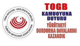 TOGB Yürütmeyi Durdurma Davalarını Kazandık