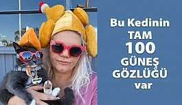 Bu Kedinin Tam 100 Güneş Gözlüğü Var